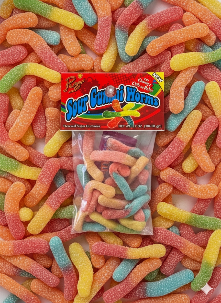 Sour Gummy Worms Pack (5)