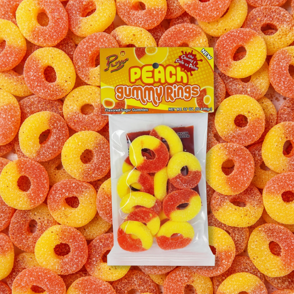 Peach Gummy Rings Pack (5)