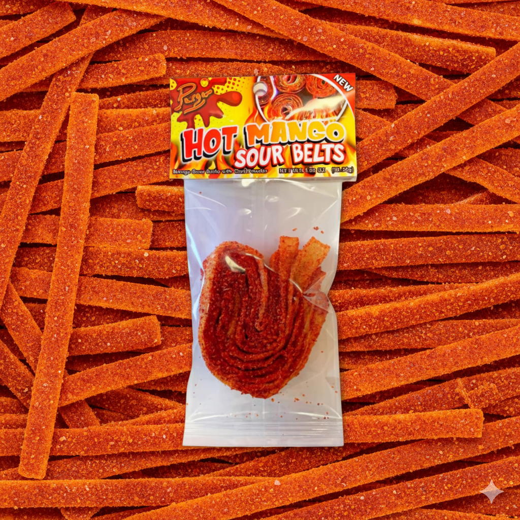 Hot Mango Sour Belts 5 Pk