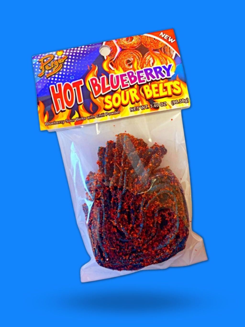 Hot Blueberry Sour Belts 5 Pk