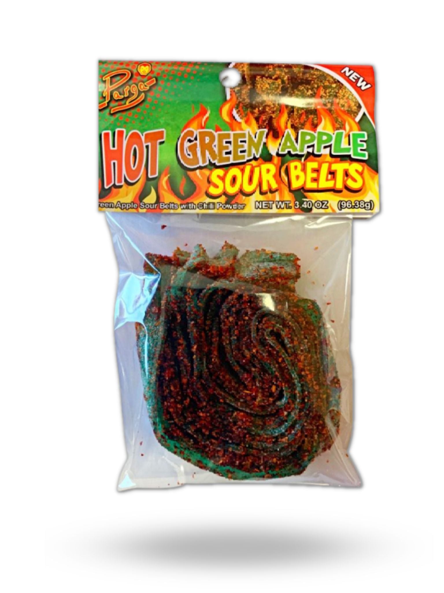 Hot Green Apple Sour Belts 5 Pk