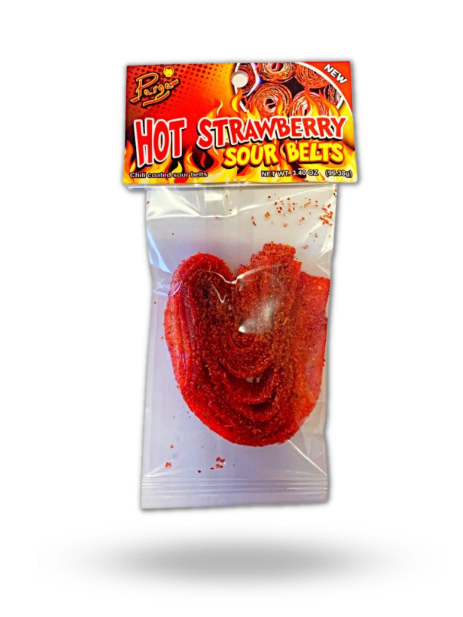 Hot Strawberry Sour Belts 5 Pk