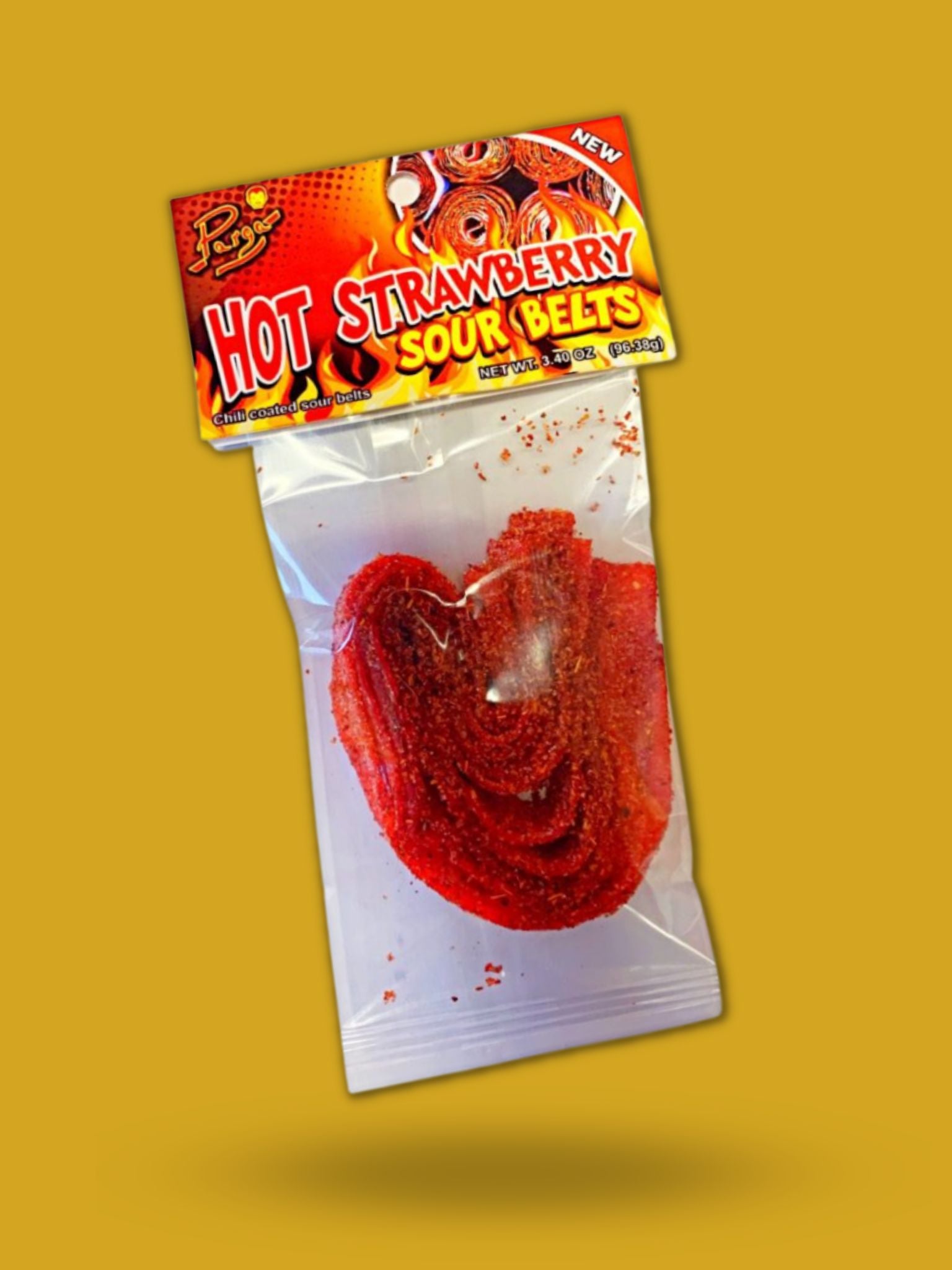 Hot Strawberry Sour Belts 5 Pk