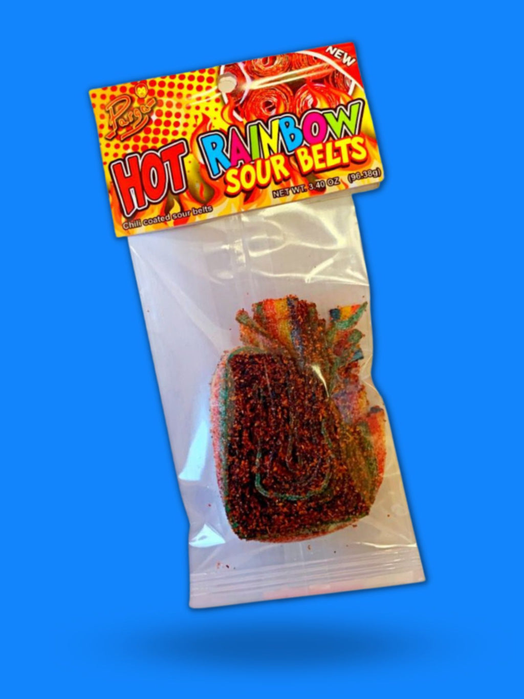 Hot Rainbow Sour Belts 5 Pk