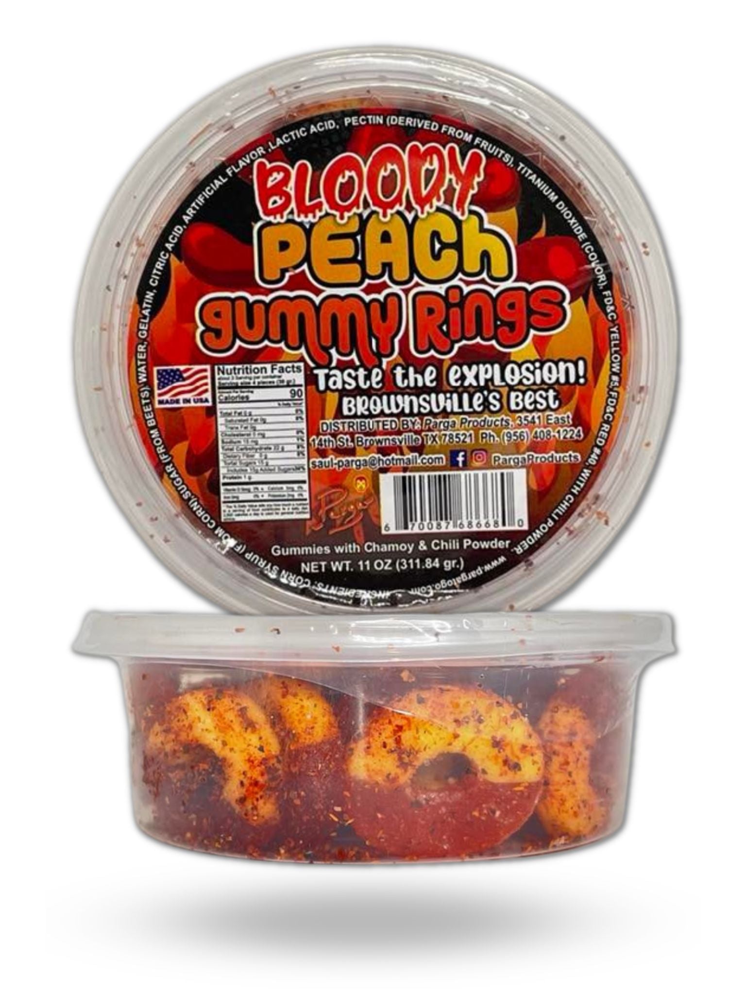 Bloody Peach Gummy Rings