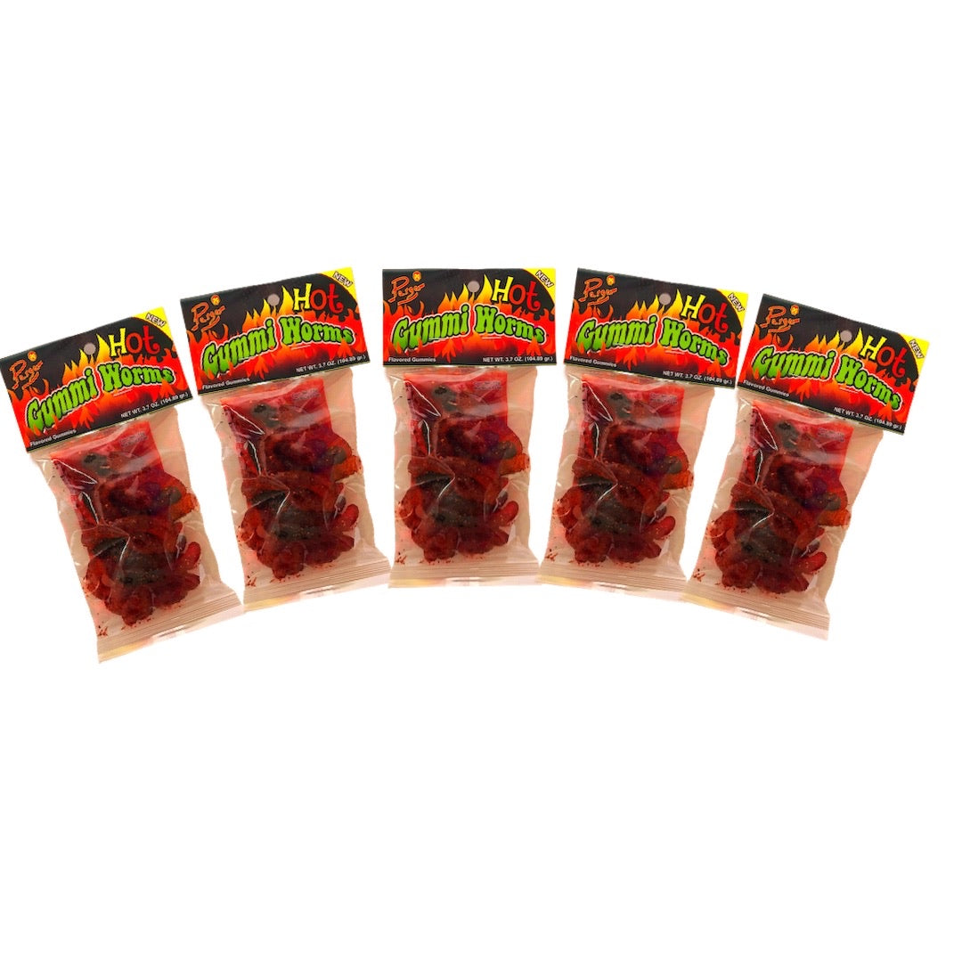 Hot Gummy Worms 5 Pk
