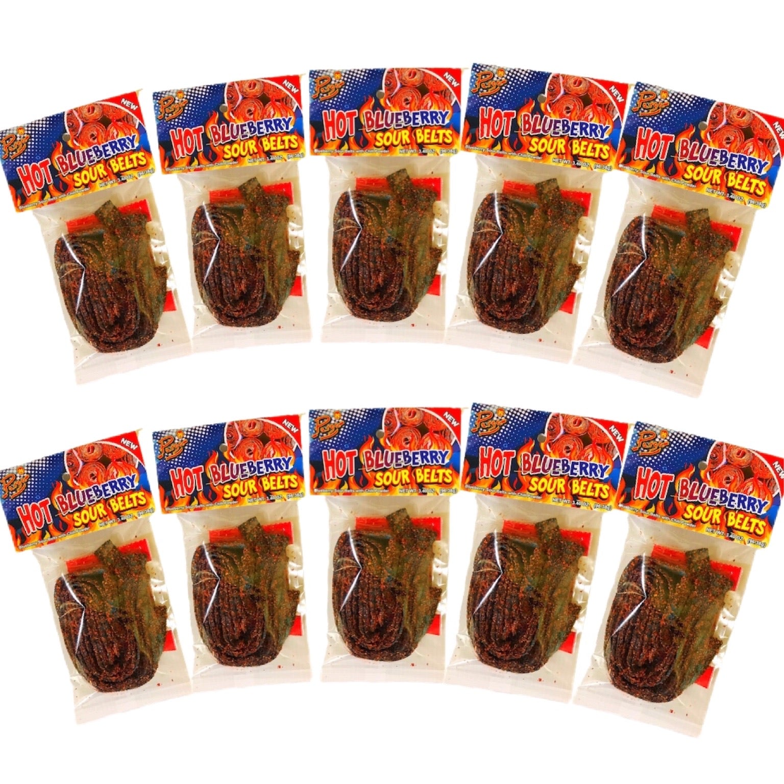 Hot Blueberry Sour Belts 5 Pk