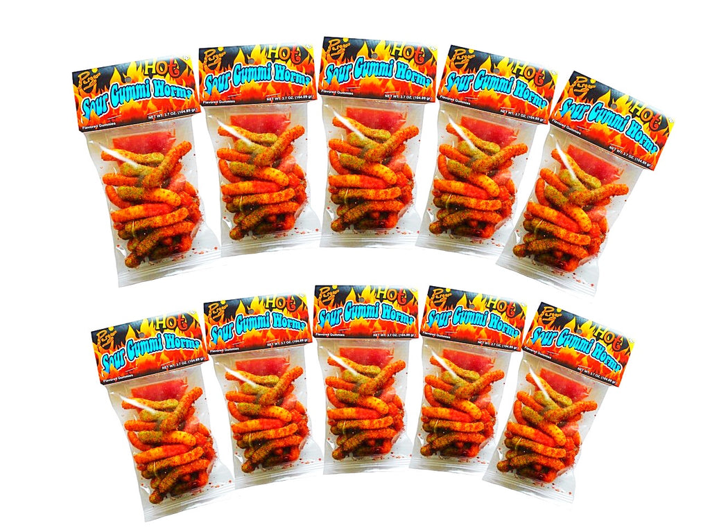 Hot Sour Gummy Worms 5 Pk