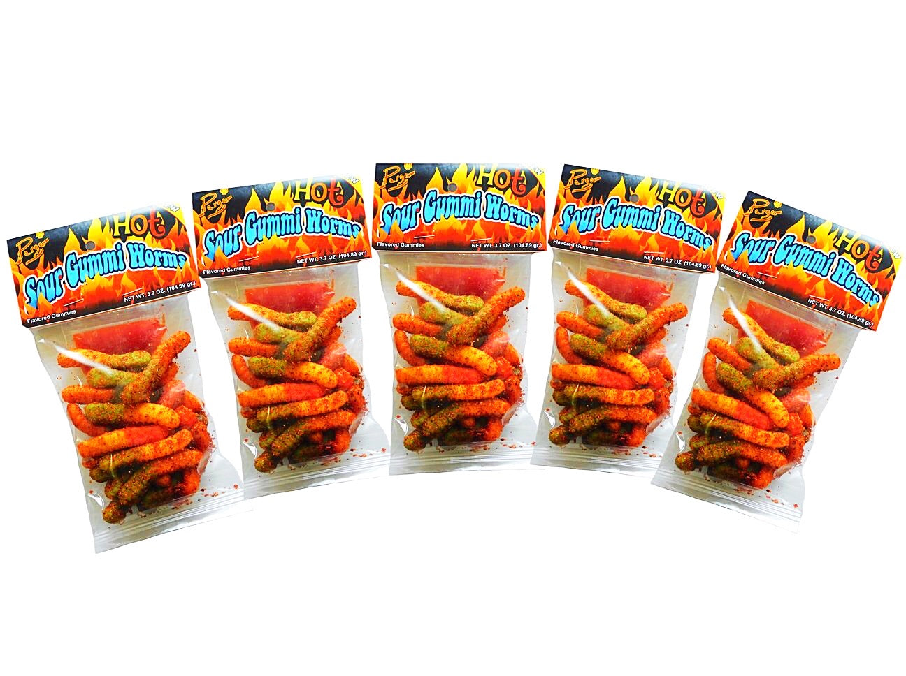 Hot Sour Gummy Worms 5 Pk